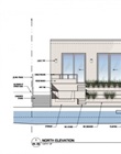 Elevation plans of architectural space breadthways and lengthways of land plot 1/200-1/500 scale